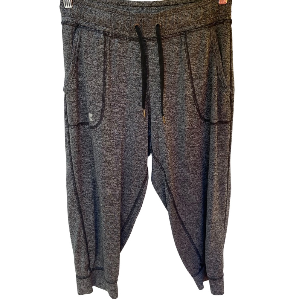 Hurley Cropped Joggers Pants Elastic & Drawstring Waist Size M EUC Gray